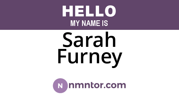 Sarah Furney