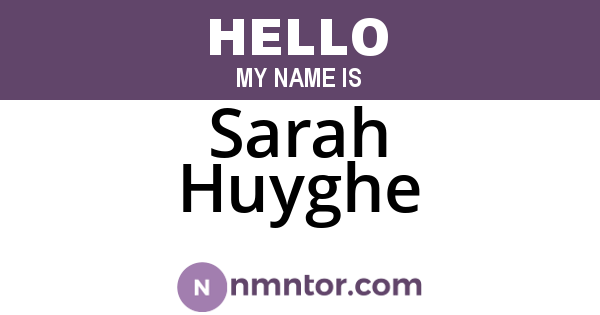 Sarah Huyghe