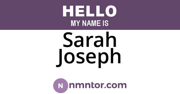 Sarah Joseph