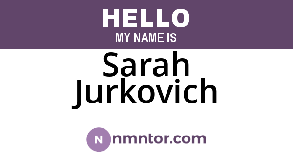 Sarah Jurkovich