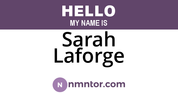 Sarah Laforge