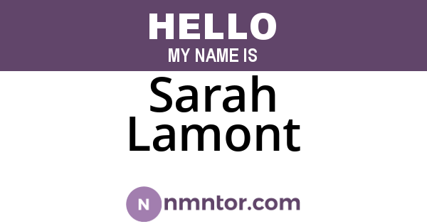 Sarah Lamont