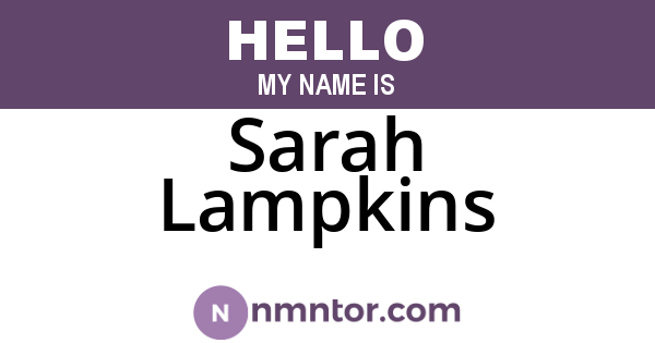 Sarah Lampkins