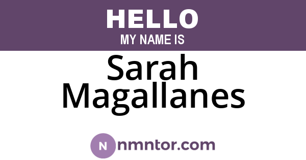 Sarah Magallanes
