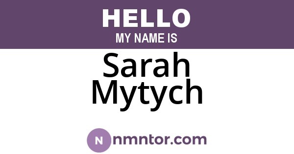 Sarah Mytych