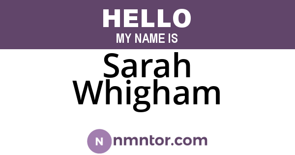 Sarah Whigham