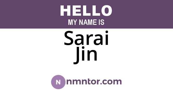 Sarai Jin