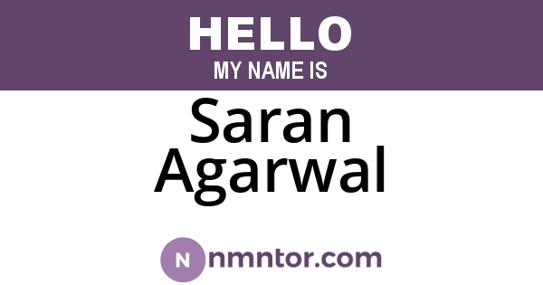 Saran Agarwal