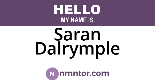Saran Dalrymple