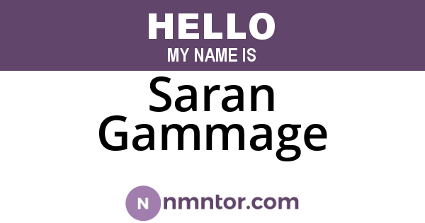 Saran Gammage