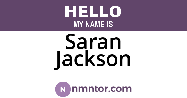 Saran Jackson