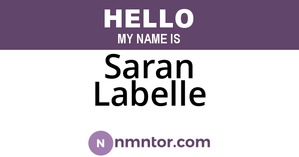 Saran Labelle