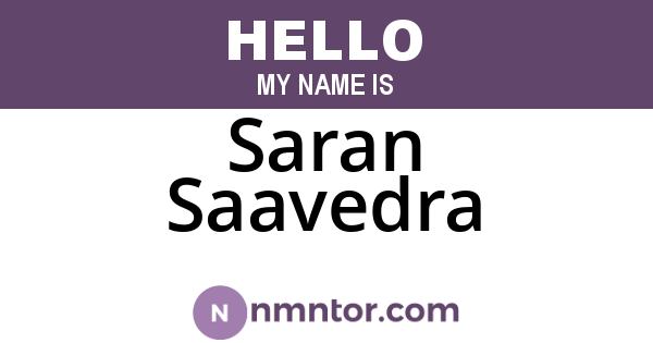 Saran Saavedra