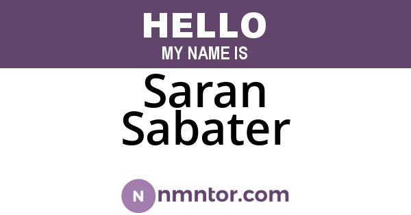 Saran Sabater