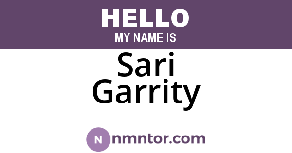 Sari Garrity