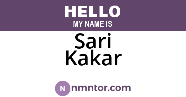 Sari Kakar