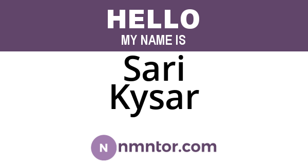 Sari Kysar