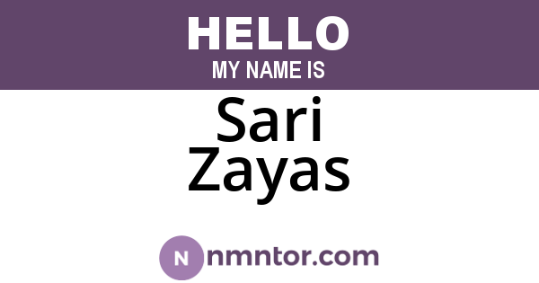 Sari Zayas