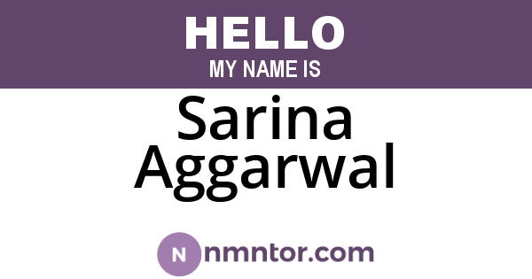 Sarina Aggarwal