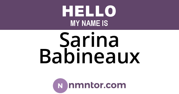 Sarina Babineaux