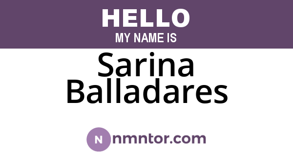 Sarina Balladares