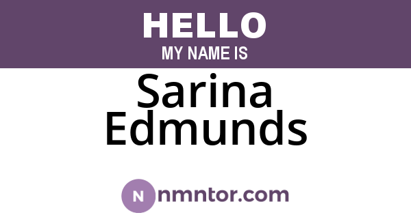 Sarina Edmunds