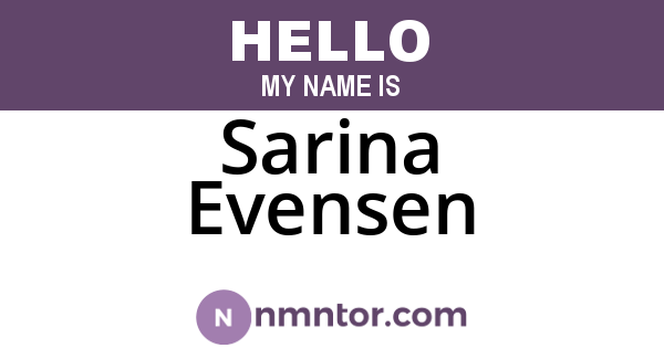 Sarina Evensen
