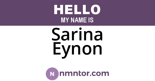 Sarina Eynon