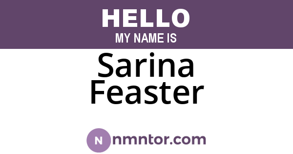 Sarina Feaster