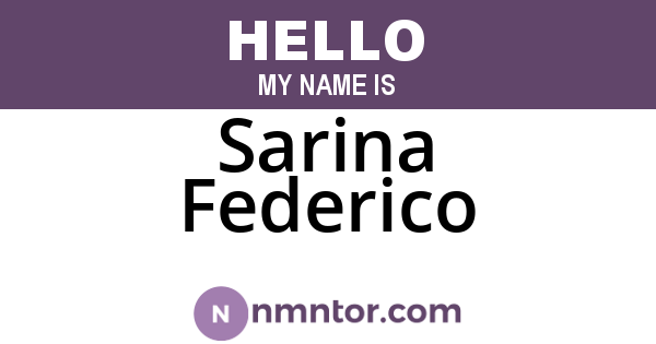 Sarina Federico