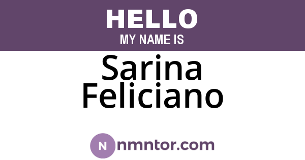 Sarina Feliciano