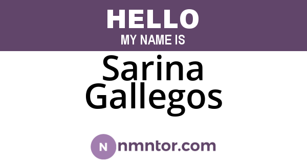 Sarina Gallegos