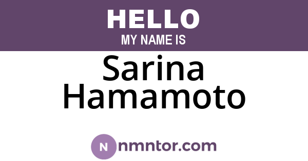 Sarina Hamamoto