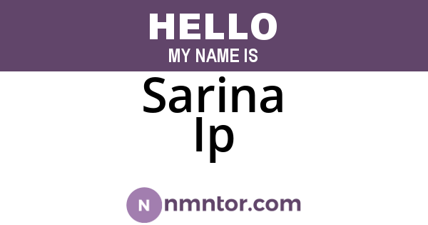 Sarina Ip