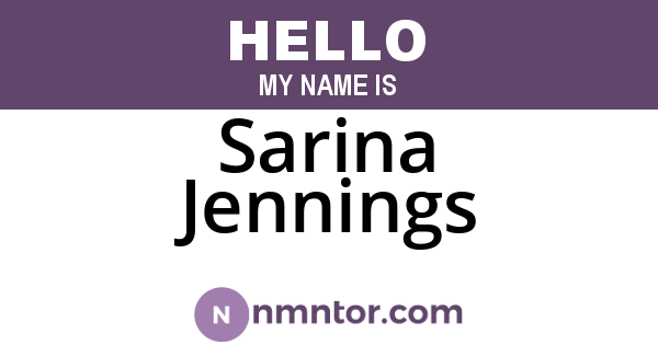 Sarina Jennings