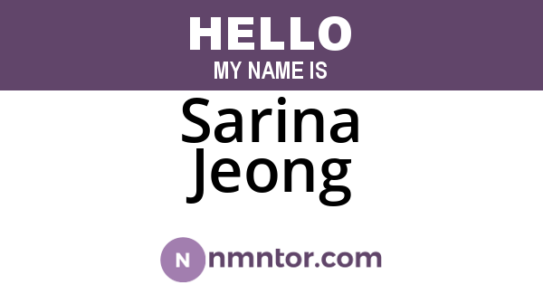 Sarina Jeong