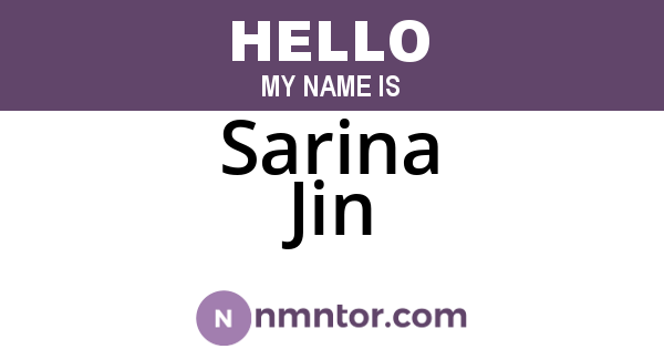 Sarina Jin