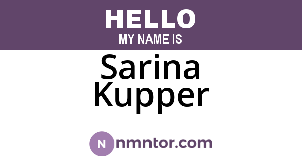 Sarina Kupper