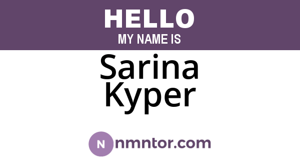 Sarina Kyper