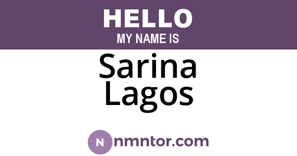 Sarina Lagos