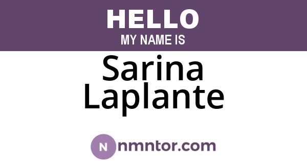 Sarina Laplante