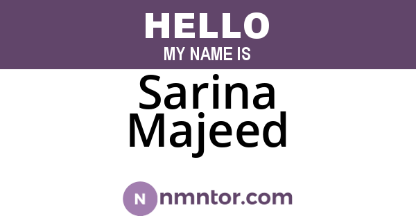 Sarina Majeed
