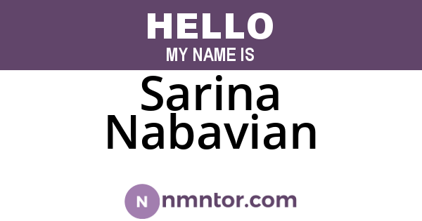 Sarina Nabavian