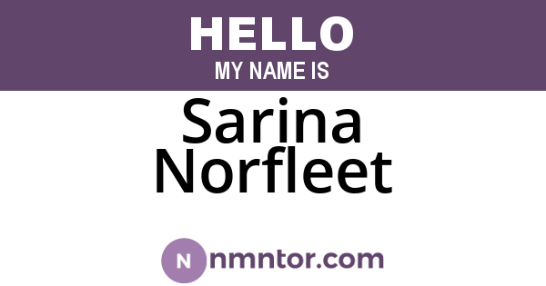 Sarina Norfleet