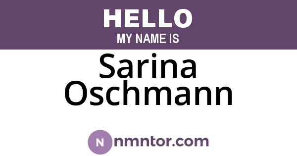 Sarina Oschmann