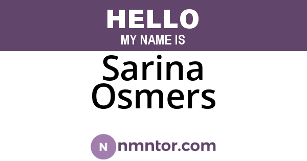 Sarina Osmers