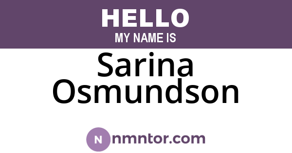 Sarina Osmundson