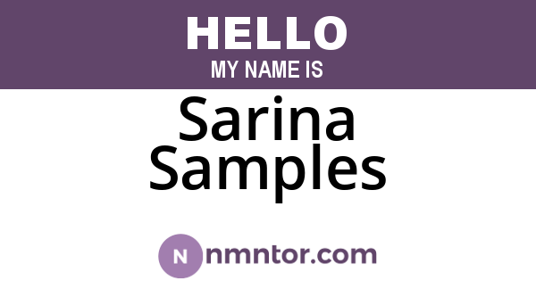 Sarina Samples