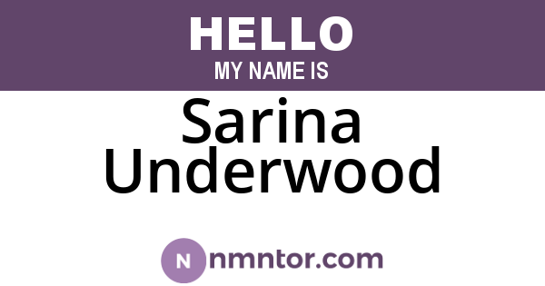 Sarina Underwood