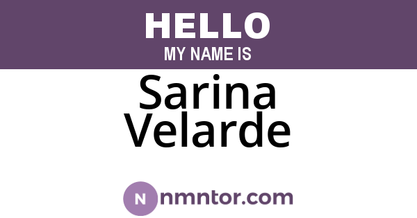 Sarina Velarde